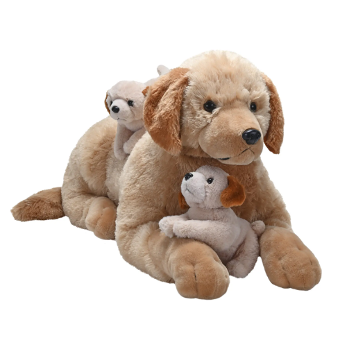 Jumbo Mum and Puppies Golden Retriever Dog Teddy Bear Soft Toy The Teddy Bear Cupboard