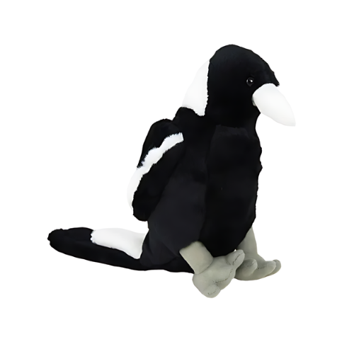 Australian Animals Magpie Teddy - Soft Toy With Sound