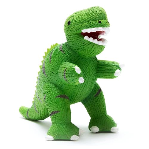 Natural Rubber T Rex Dinosaur Toy Bath Toy and Teether Best Years The Teddy Bear Cupboard